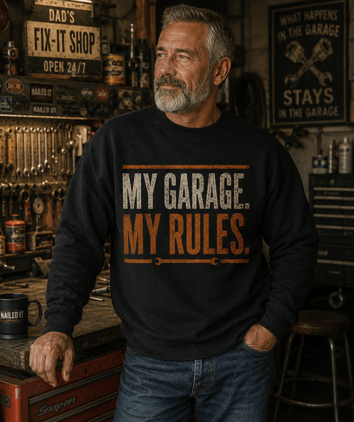 Blue Collar Dad - Nailed it apparel