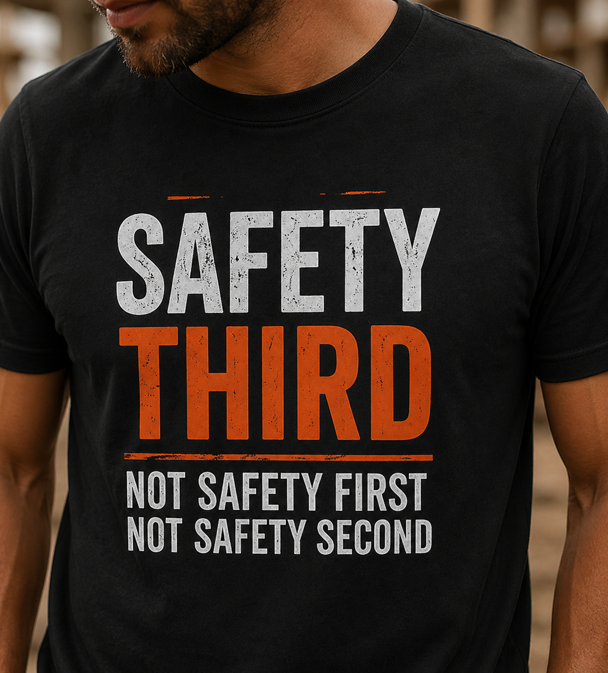 Safety Third T-Shirt Funny Construction Workwear Tee