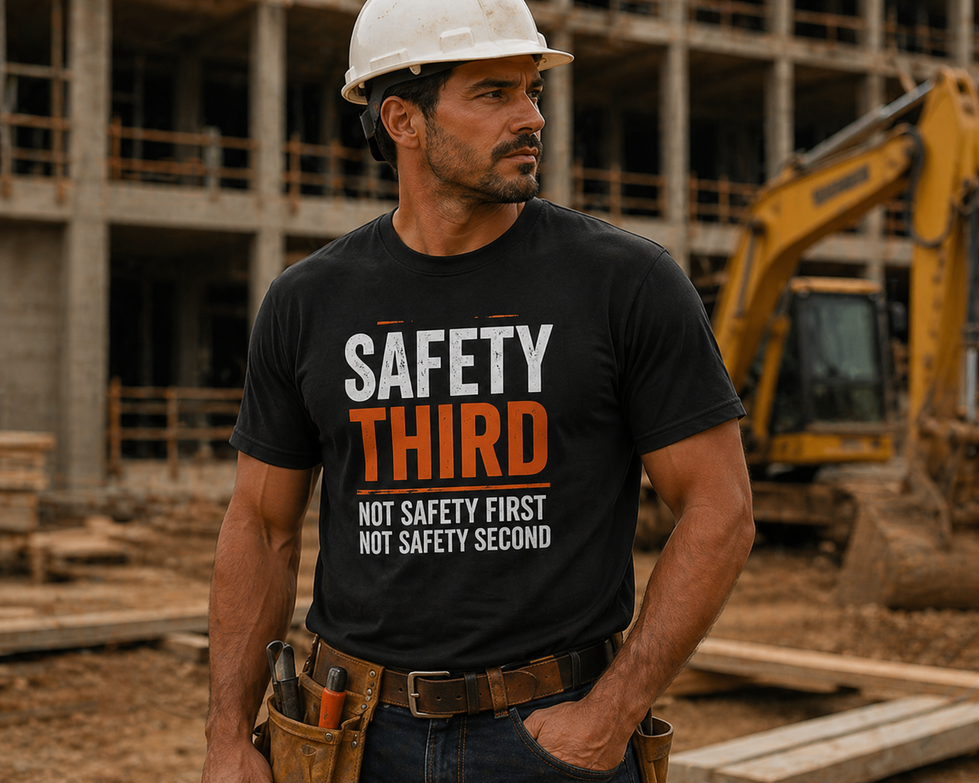 Safety Third T-Shirt Funny Construction Workwear Tee