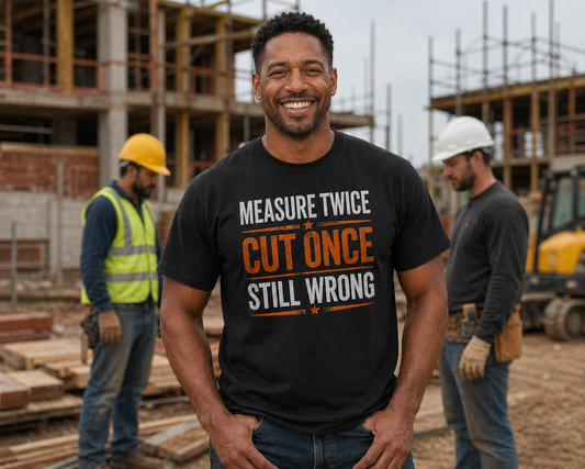 Measure Twice Cut Once Still Wrong T-shirt