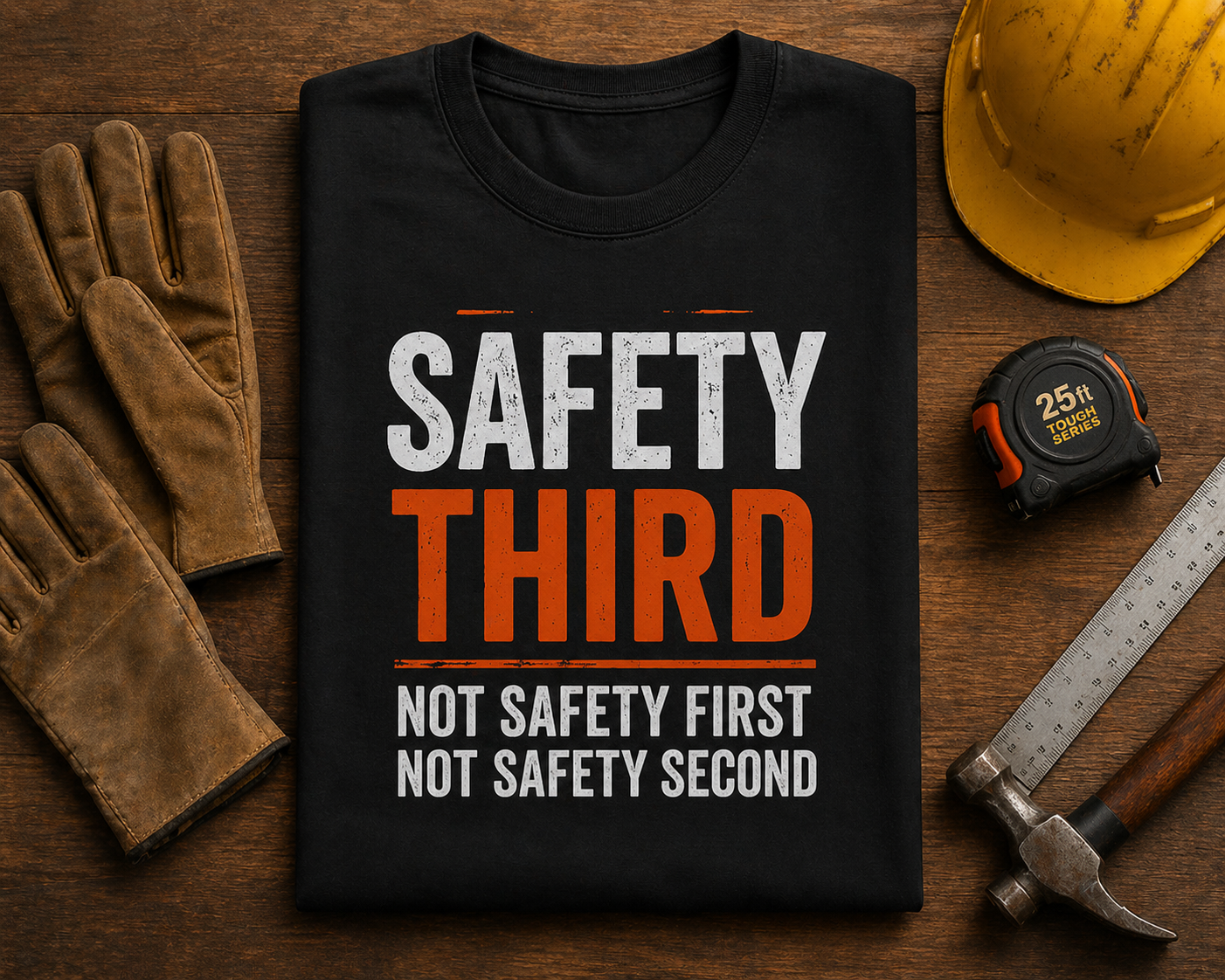Safety Third T-Shirt Funny Construction Workwear Tee