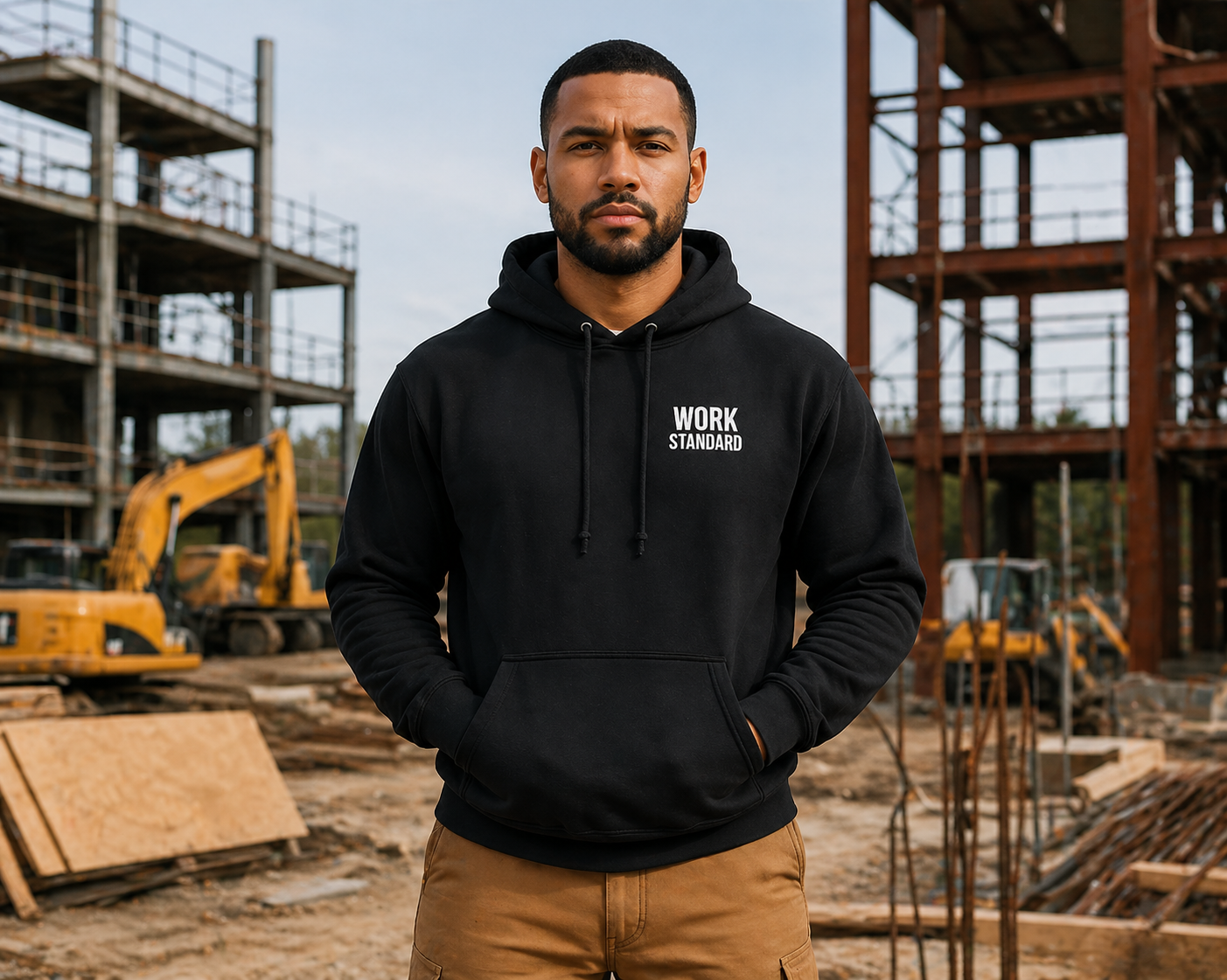 Work Standard Good Enough Hoodie Funny Construction Workwear