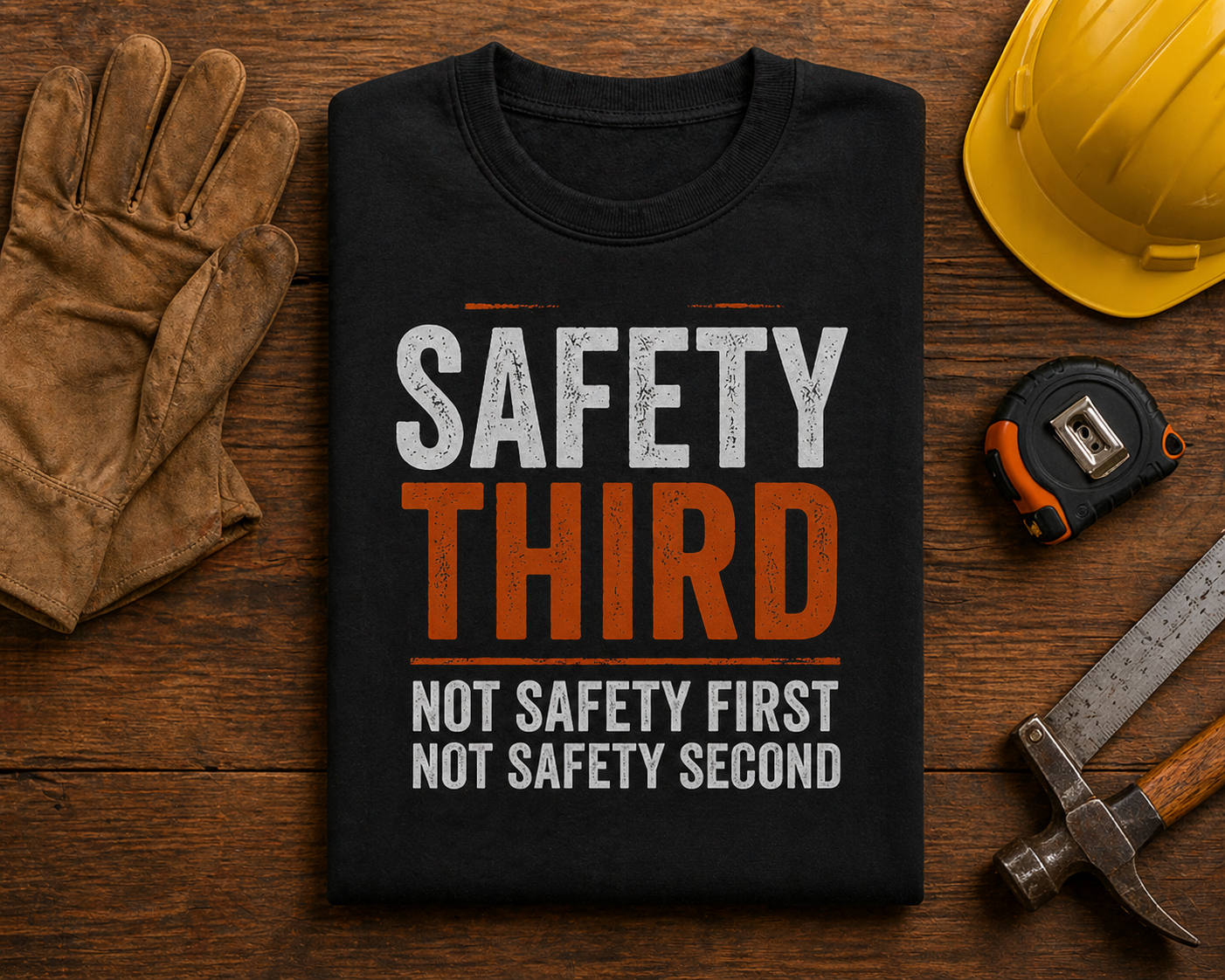 Safety Third Not Safety First Funny Construction Sweatshirt