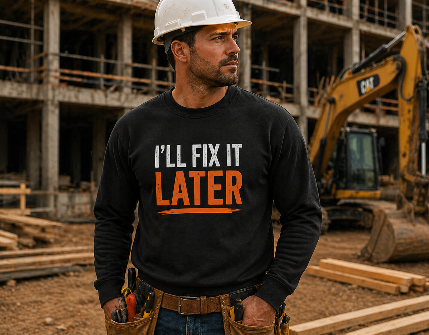 I’ll Fix It Later Funny Construction Work Sweatshirt