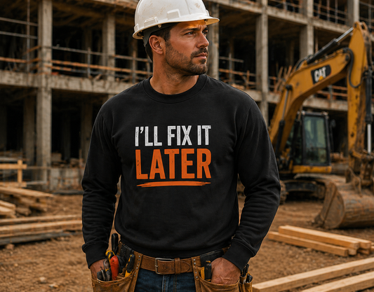 I’ll Fix It Later Funny Construction Work Sweatshirt