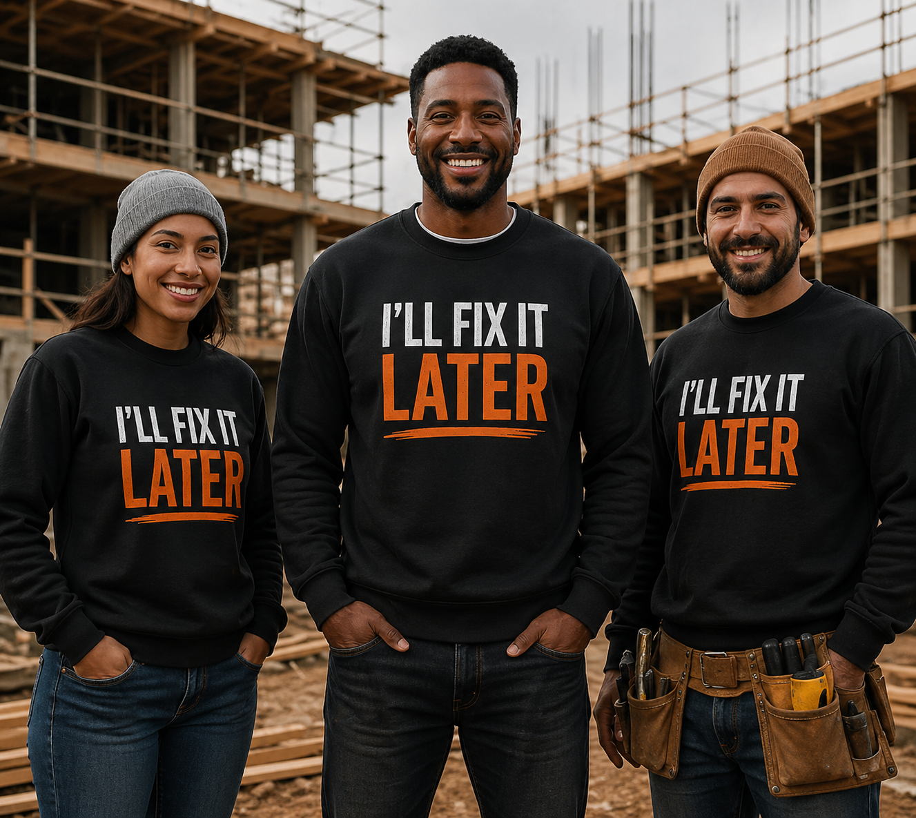 I’ll Fix It Later Funny Construction Work Sweatshirt