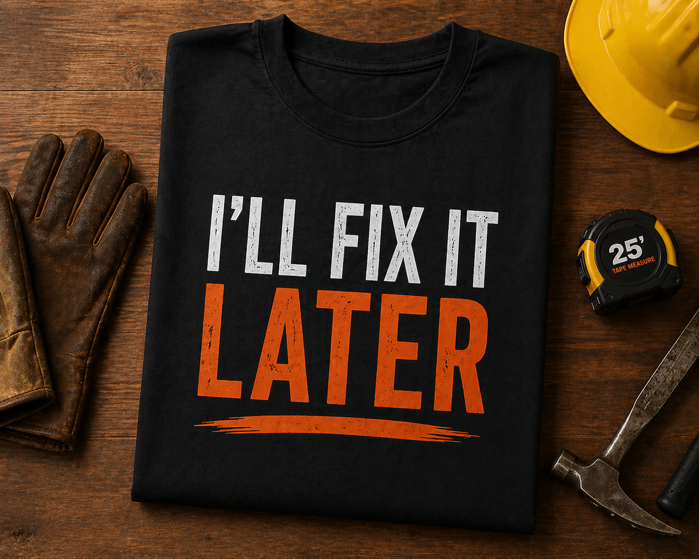 I’ll Fix It Later T-Shirt Funny Construction Work Tee