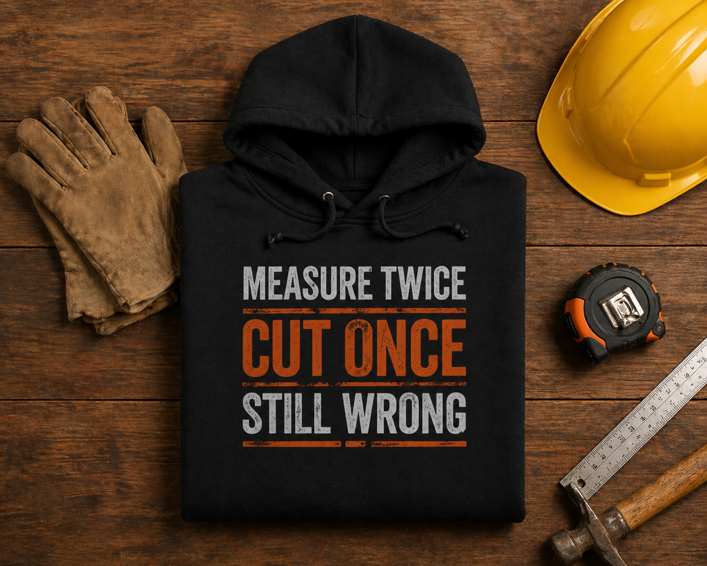 Measure Twice Cut Once Still Wrong Hoodies