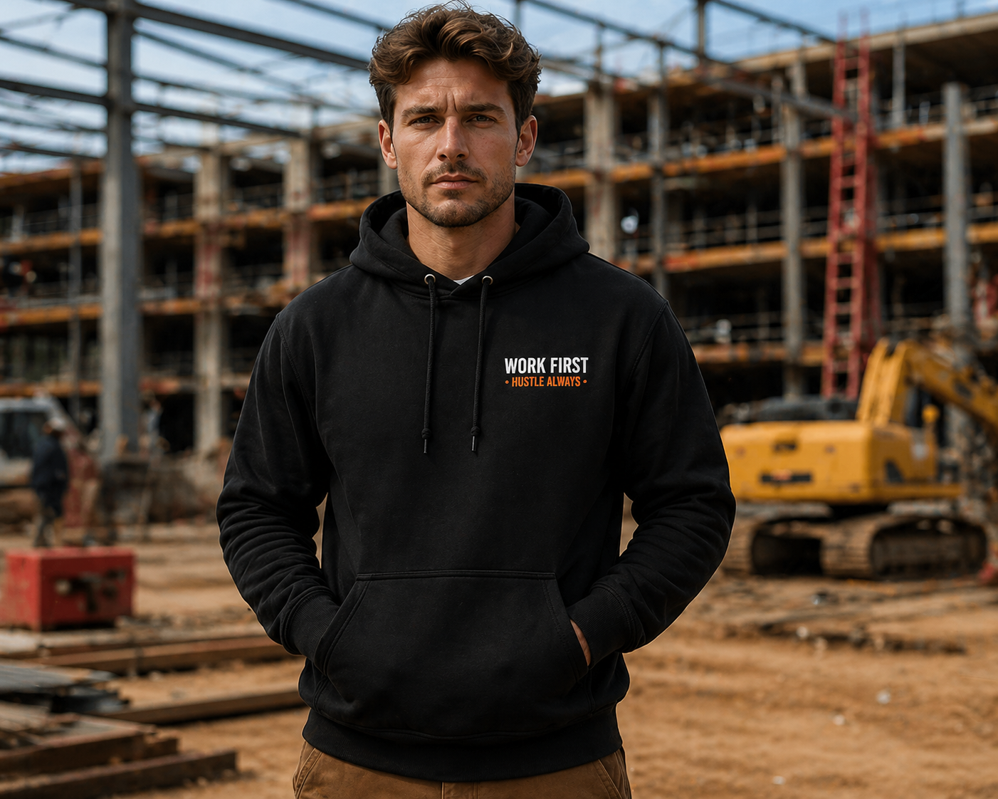 Paid By The Hour Not By The Hurry Hoodie Construction Workwear