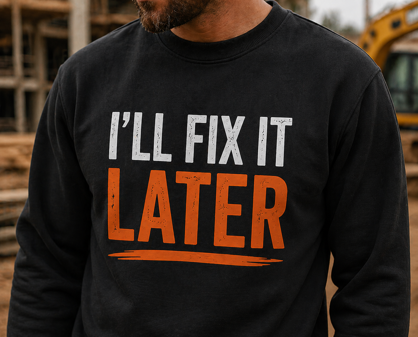 I’ll Fix It Later Funny Construction Work Sweatshirt