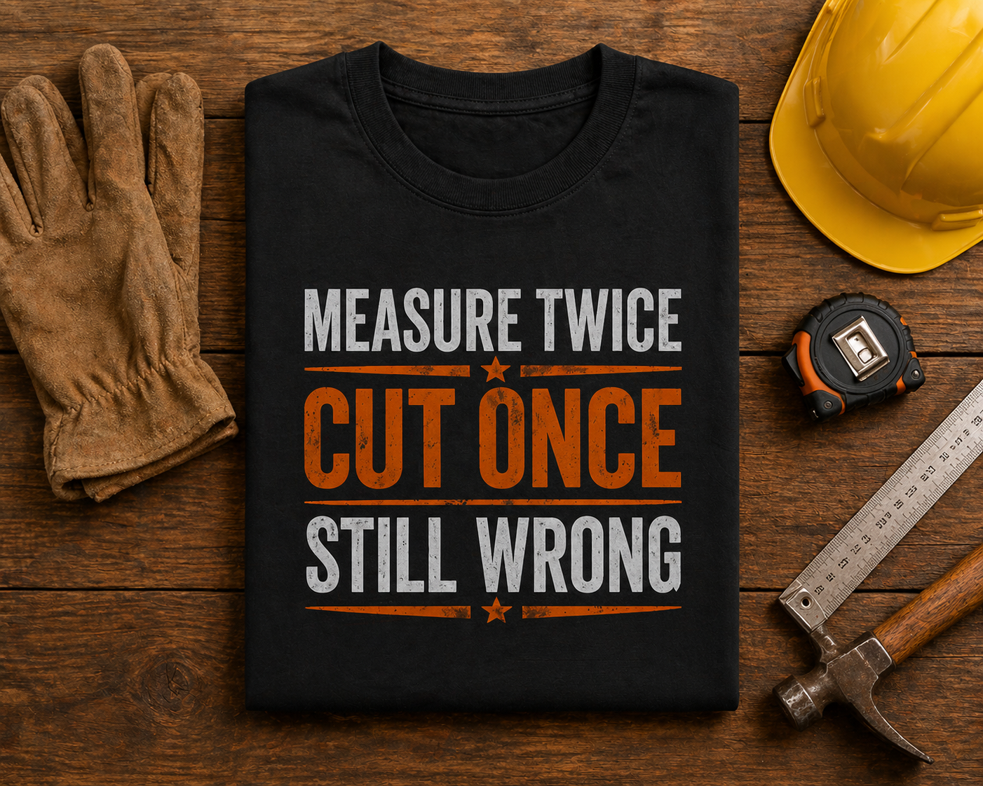 Measure Twice Cut Once Still Wrong T-shirt