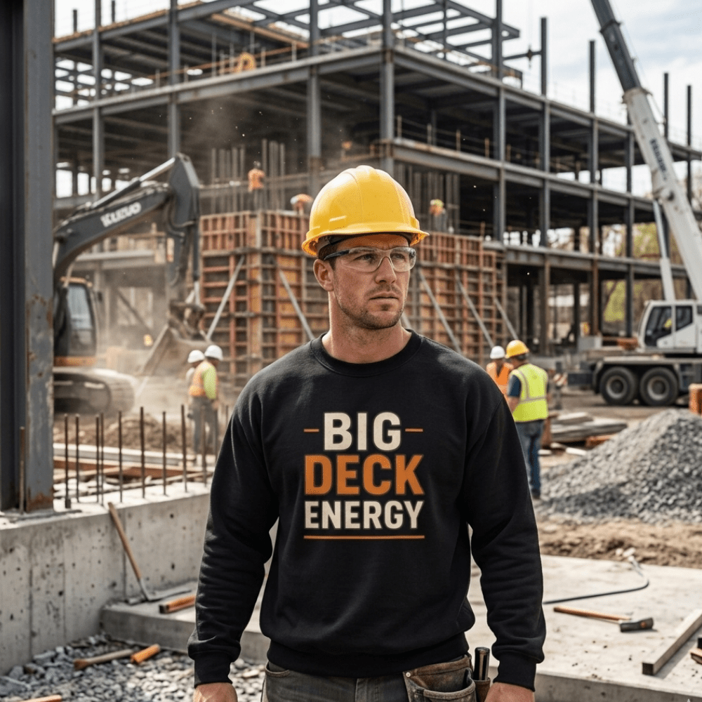 Big Deck Energy Sweatshirt | Funny Blue Collar Apparel by Nailed it apparel