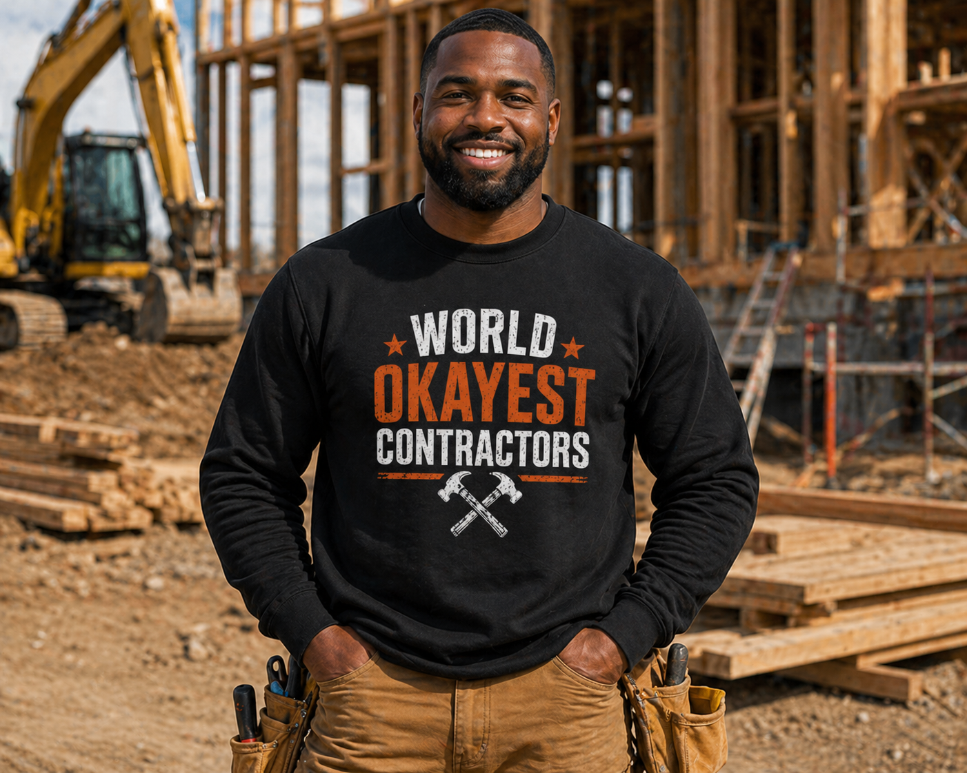 World’s Okayest Contractors sweatshirt