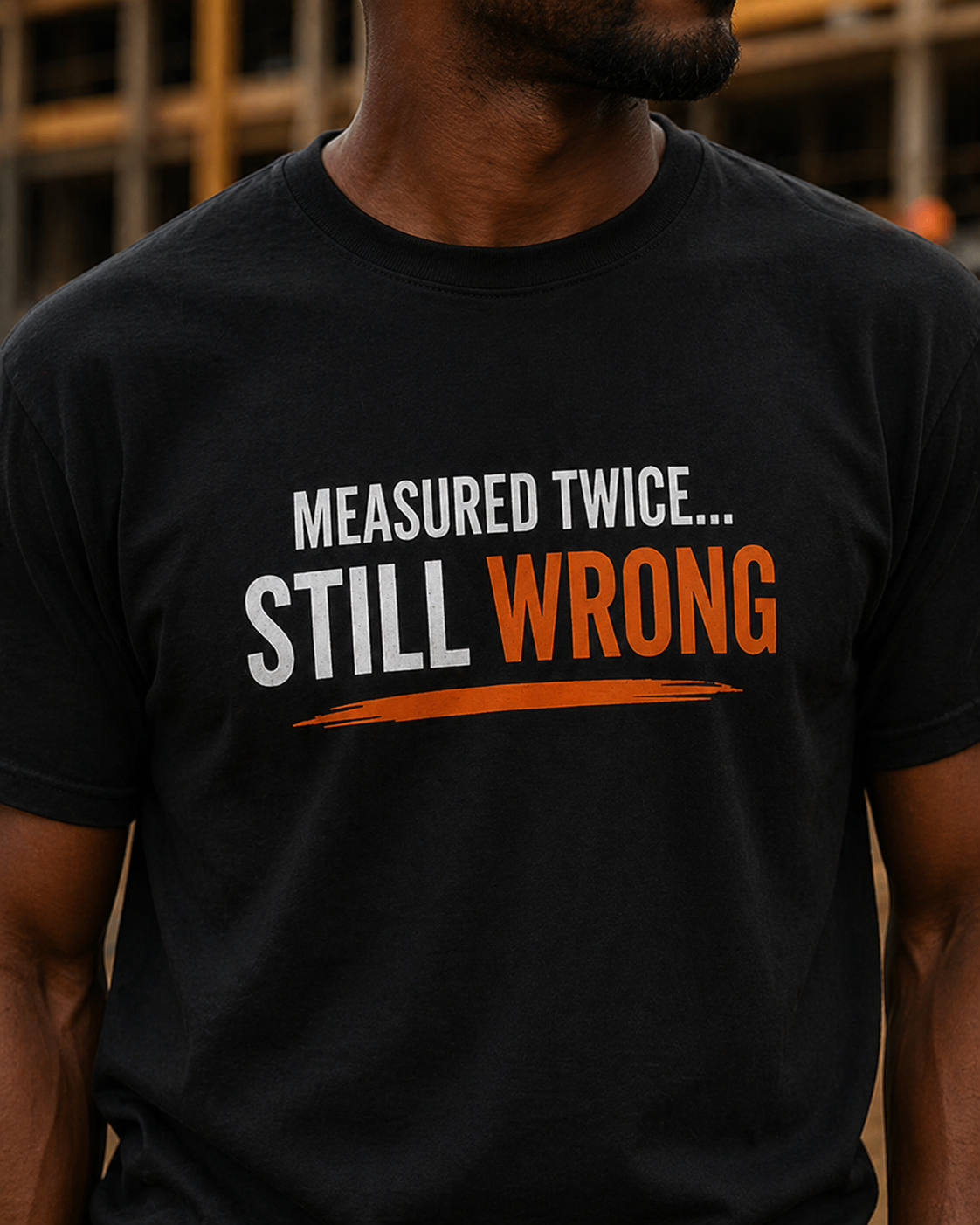 Measure Twice Still Wrong T-Shirt Funny Construction Work Tee