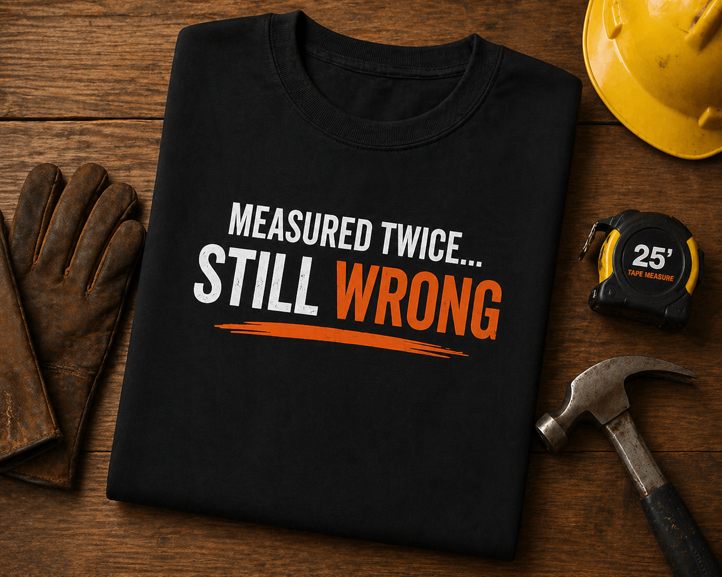 Measure Twice Still Wrong Sweatshirt Funny Construction Workwear