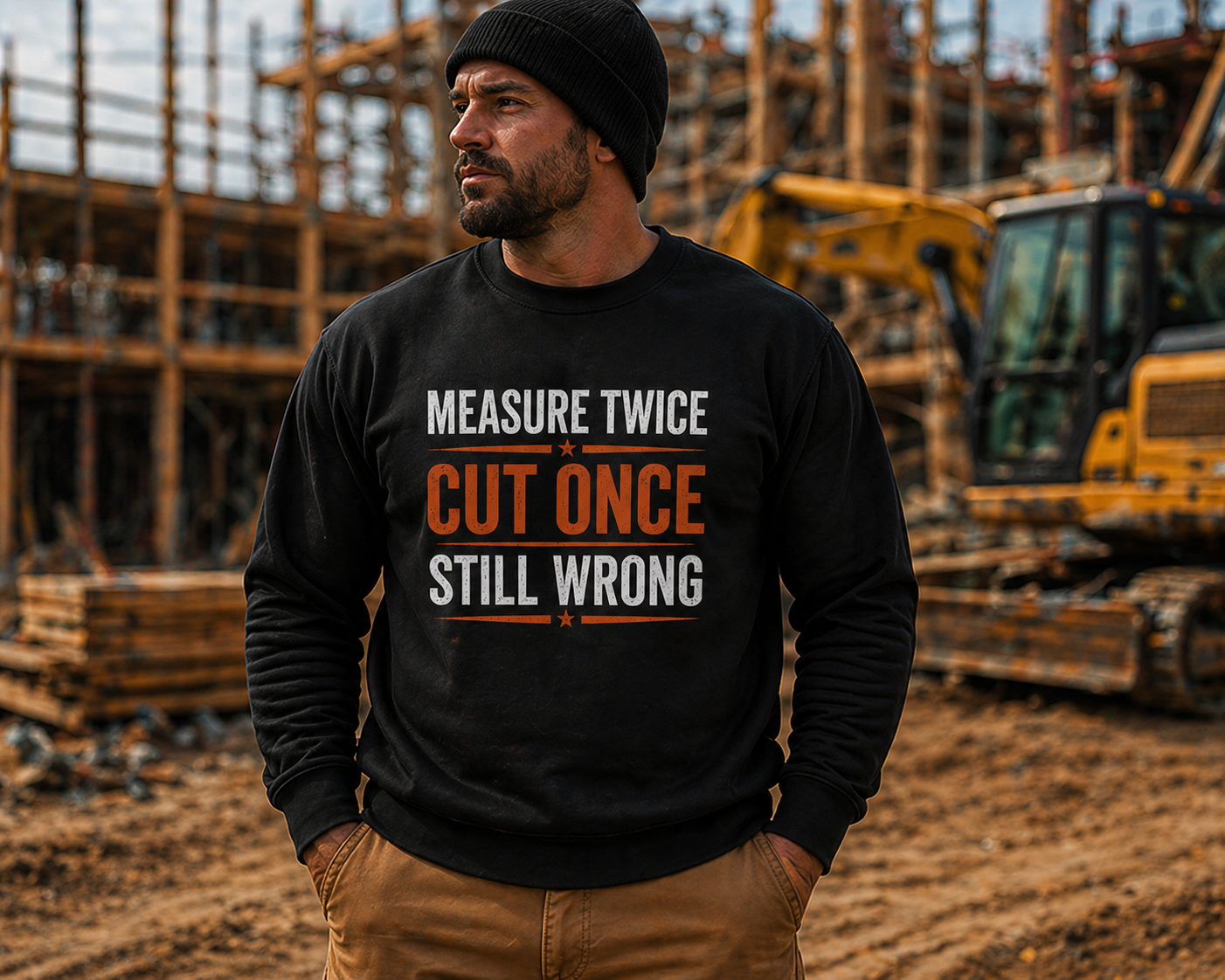 Measure Twice Cut Once Still Wrong Sweatshirt
