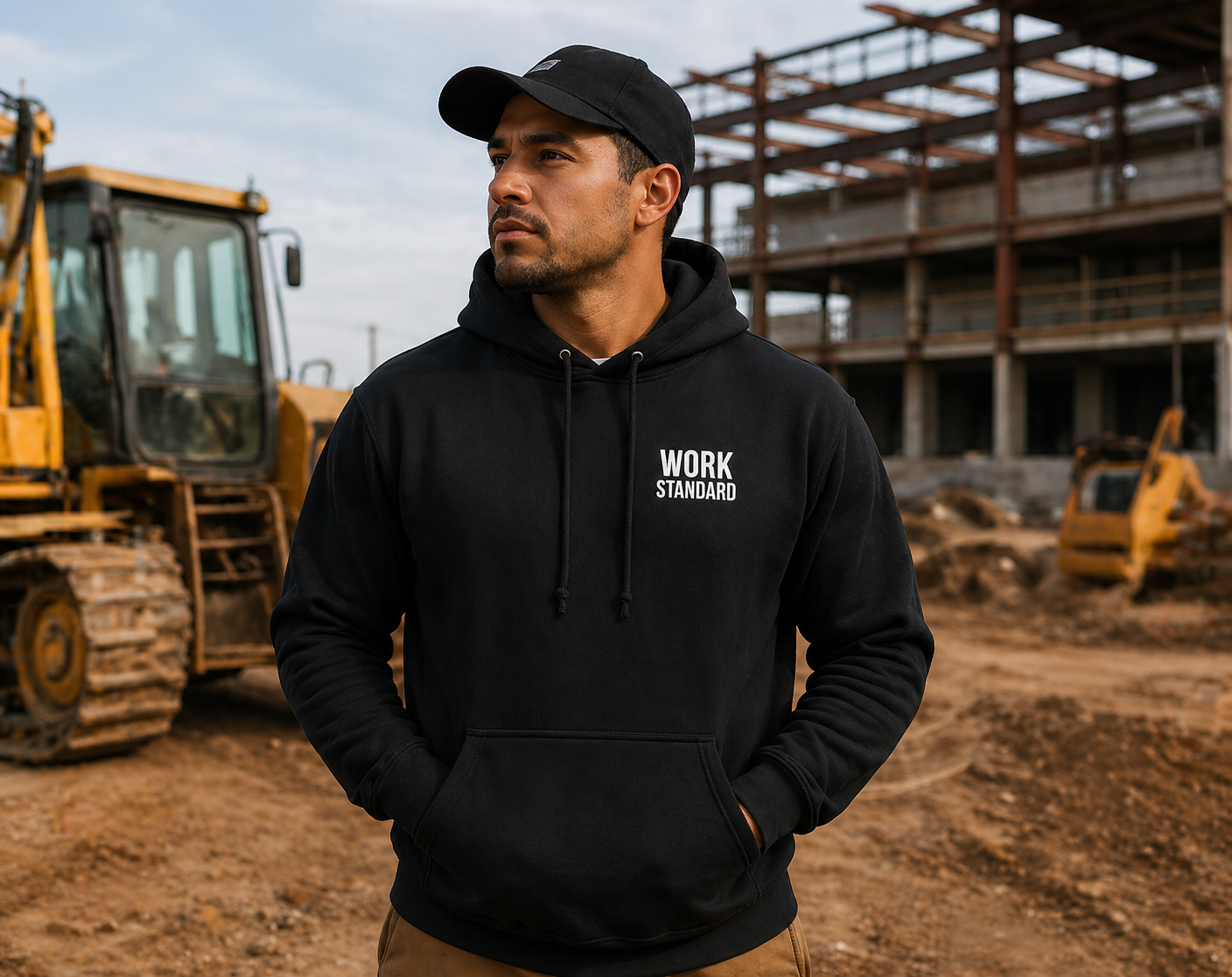 Work Standard Good Enough Hoodie Funny Construction Workwear