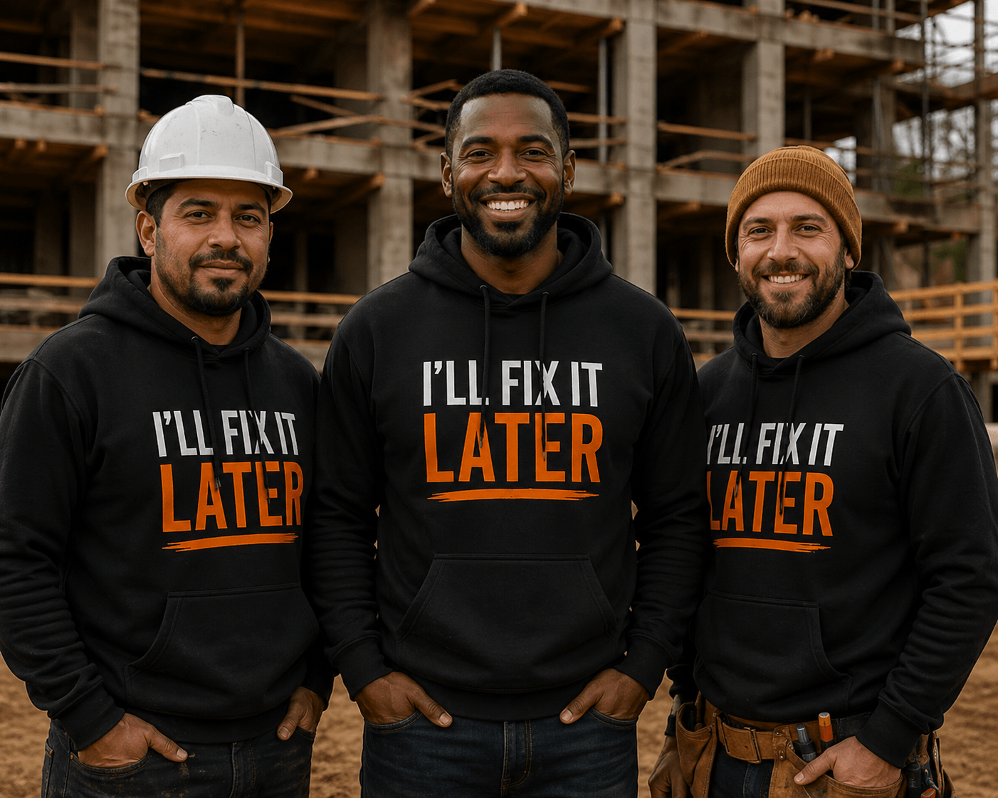 I’ll Fix It Later Hoodie Funny Workwear Construction Hoodie Print Material | Funny Blue Collar Apparel by Nailed it apparel
