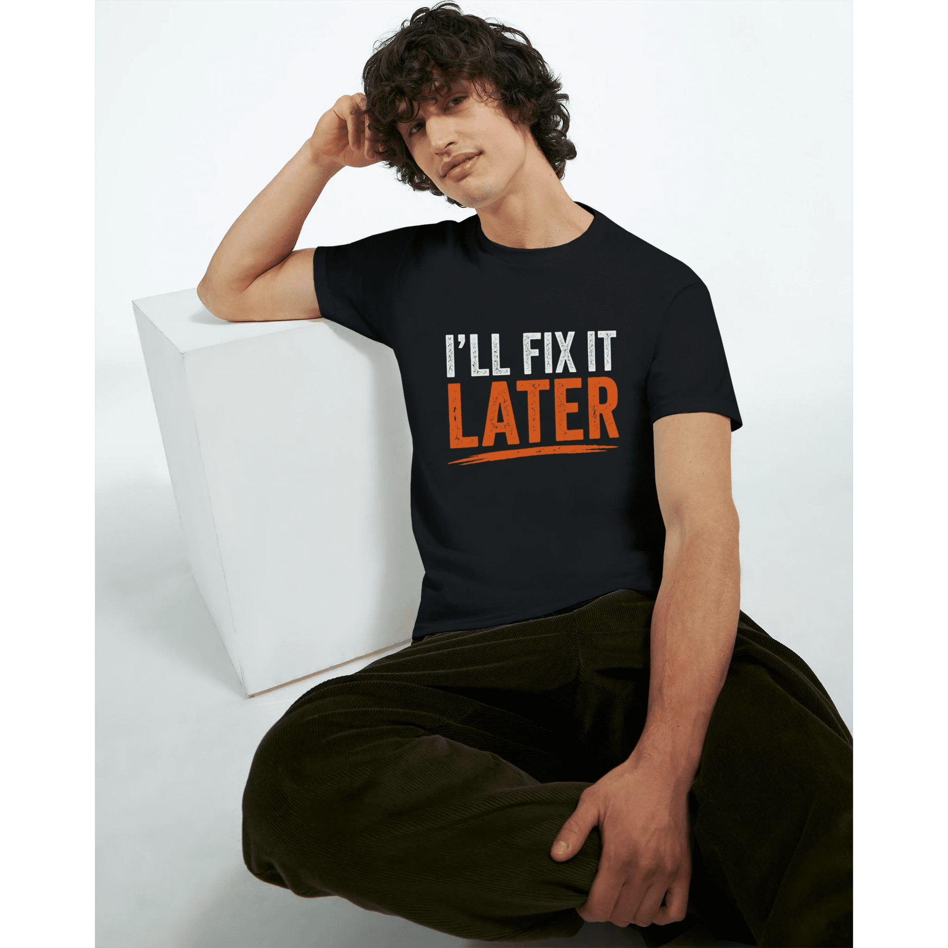 I’ll Fix It Later T-Shirt Funny Construction Work Tee Print Material | Funny Blue Collar Apparel by Nailed it apparel