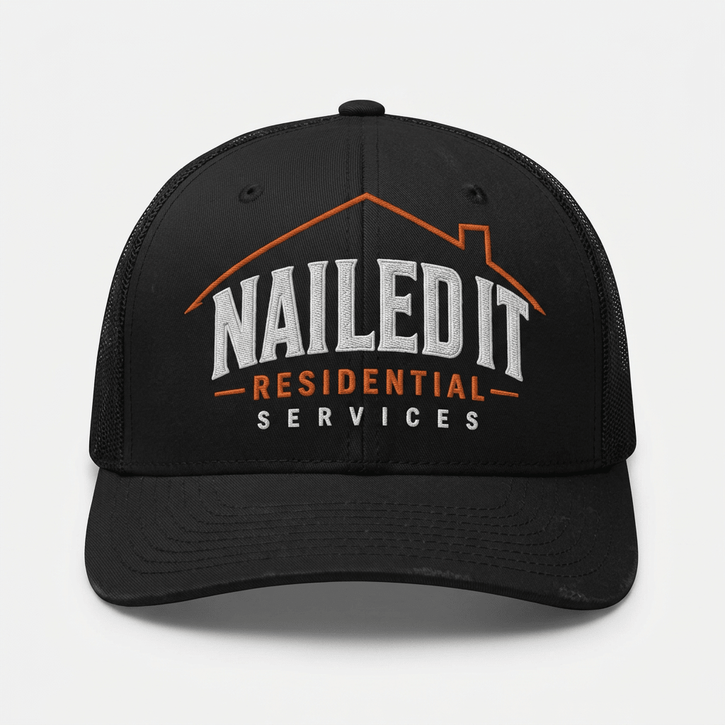 Nailed It Residential Services Cap | Funny Blue Collar Apparel by Nailed it apparel