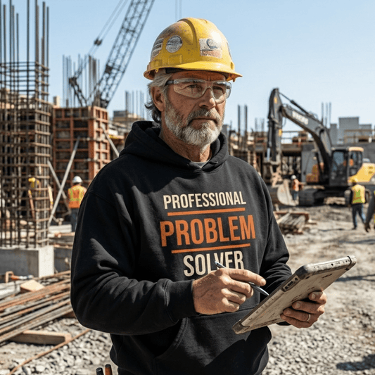 Professional Problem Solver Hoodie | Funny Blue Collar Apparel by Nailed it apparel