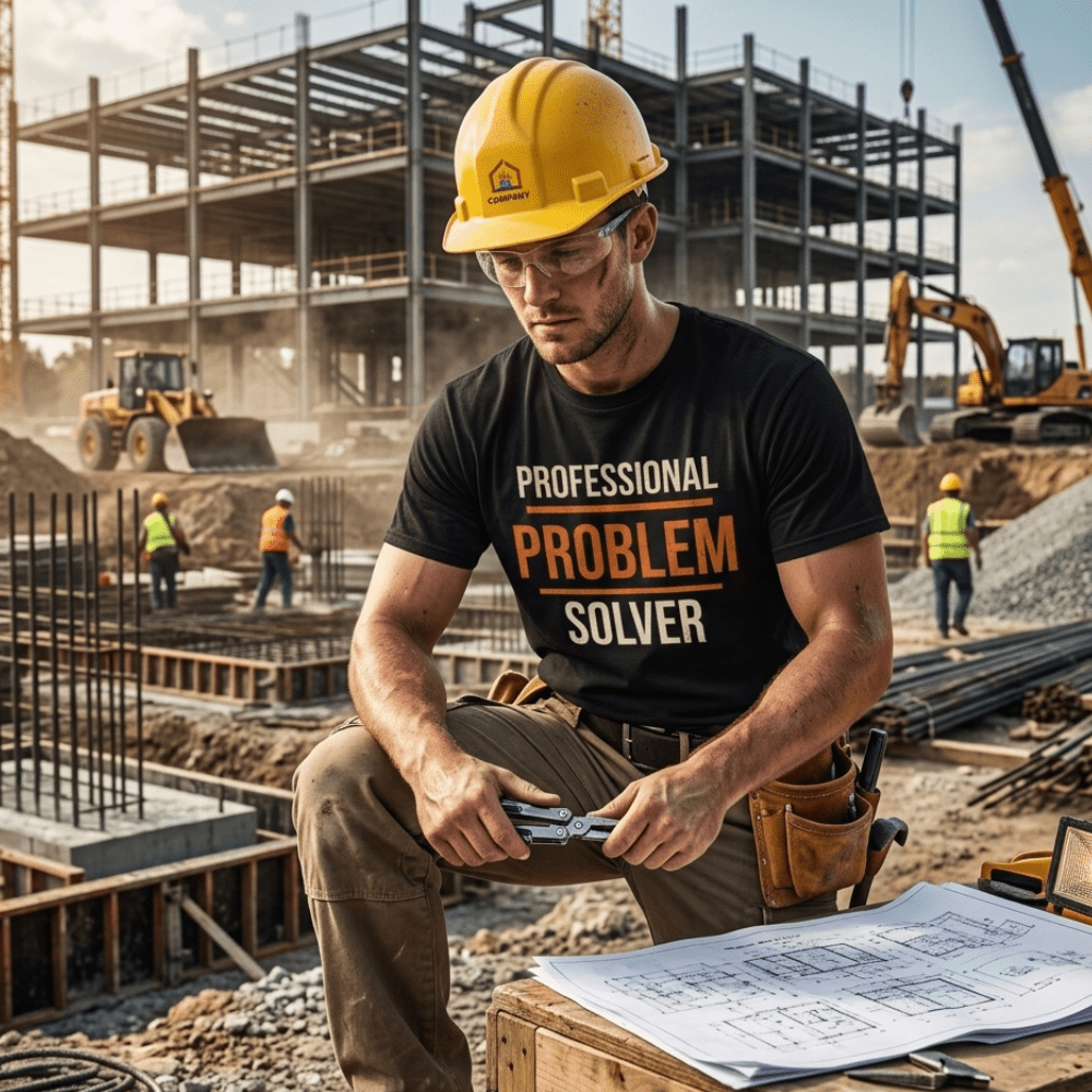Professional Problem Solver T-Shirt | Funny Blue Collar Apparel by Nailed it apparel