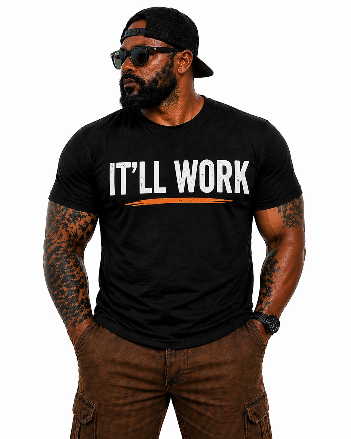 Work Standard Good Enough T-Shirt Funny Construction Workwear Tee Print Material | Funny Blue Collar Apparel by Nailed it apparel
