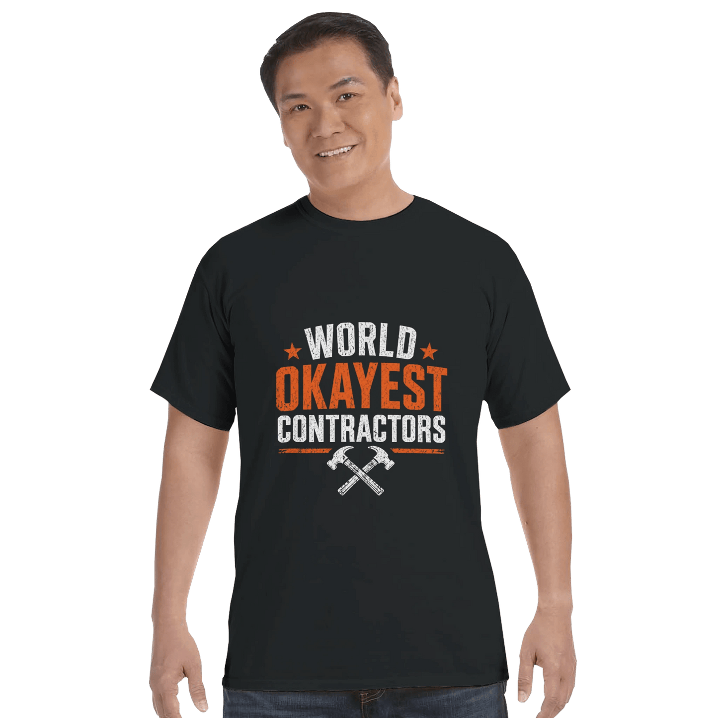 World’s Okayest Contractors T-Shirt Print Material | Funny Blue Collar Apparel by Nailed it apparel